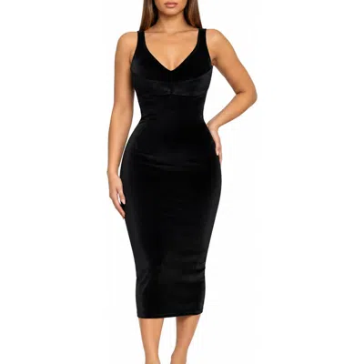 Lechery ® X Yahaira Velvet Dress Shaper With Triple Tummy Layer In Black