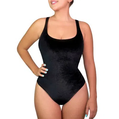 Lechery ® X Yahaira Velvet Happy Cami Shaper Bodysuit In Black