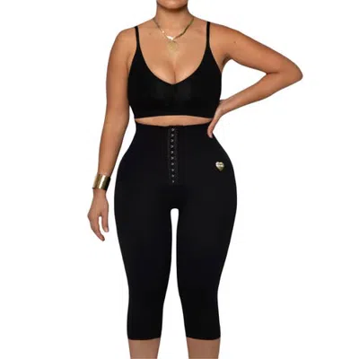 Lechery ® X Yahaira Waist Cincher Above The Knee Gymwear In Black