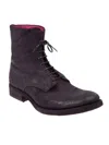 L'eclaireur Made By Distressed Lace-up Boot In Purple