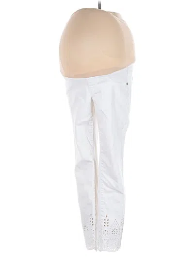 Pre-owned Led Luxe Essentials Denim Jeggings In White