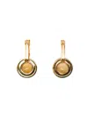 Leda Madera Gold Sophia Earrings In Grey