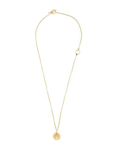 Leda Madera Woman Necklace Orange Size - Metal In Gold