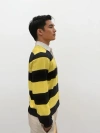 Ledger & Ford Varsity Stripe Rugby Shirt In Yellow
