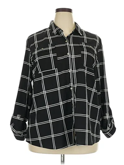 Pre-owned Lee 3/4 Sve Blouse In Black