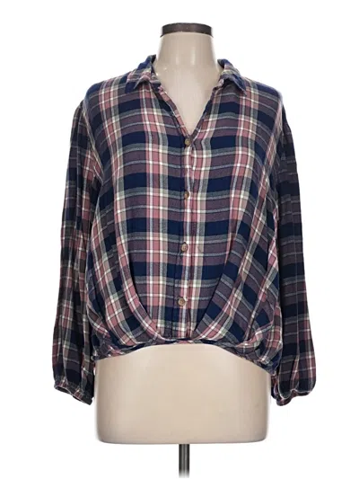 Pre-owned Lee 3/4 Sve Blouse In Blue