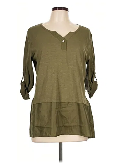 Pre-owned Lee 3/4 Sve Blouse In Green