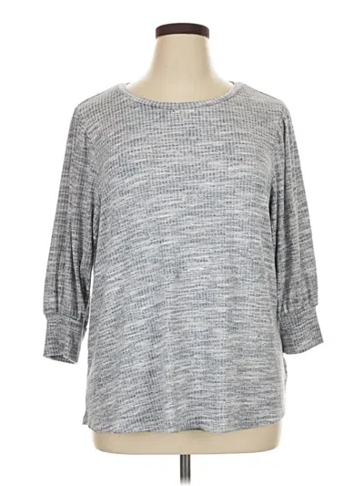 Pre-owned Lee 3/4 Sve T-shirt In Gray