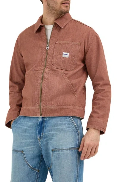 Lee 91w Organic Cotton Denim Workwear Jacket In Earth Clay