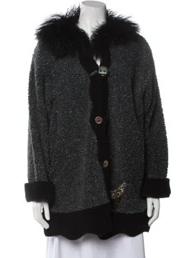 Pre-owned Lee Andersen Faux Fur Coat W/ Tags In Black