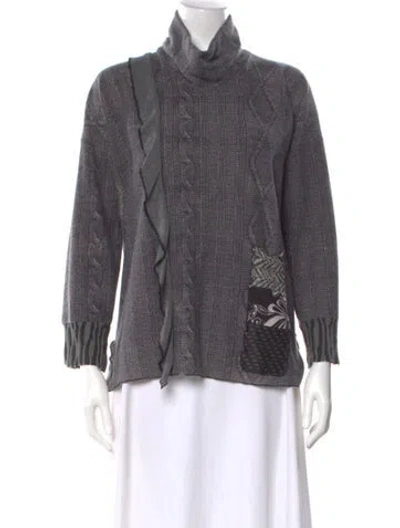 Pre-owned Lee Anderson Couture Turtleneck Sweater In Gray