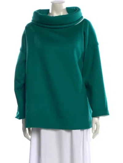 Pre-owned Lee Anderson Cowl Neck Sweater In Green