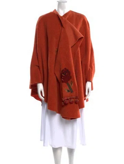 Pre-owned Lee Anderson Wool Crew Neck Sweater In Orange