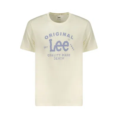 Lee Beige Cotton Men T-shirt