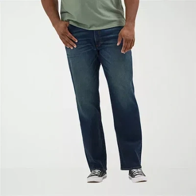 Lee Big And Tall Extreme Motion Relaxed Straight Leg Jeans In Blue