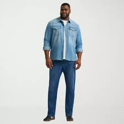Lee Big And Tall Mens Stretch Fabric Athletic Fit Jean In Blue