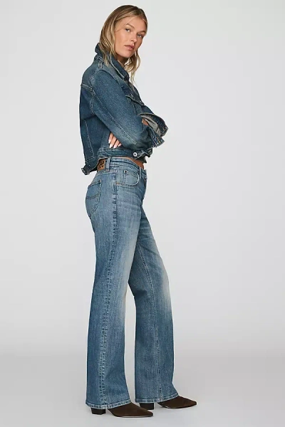 Lee Bow Mid-rise Flare Jeans In Medium Wash