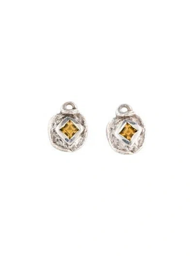 Pre-owned Lee Brevard Citrine Earring Enhancers In Multicolor