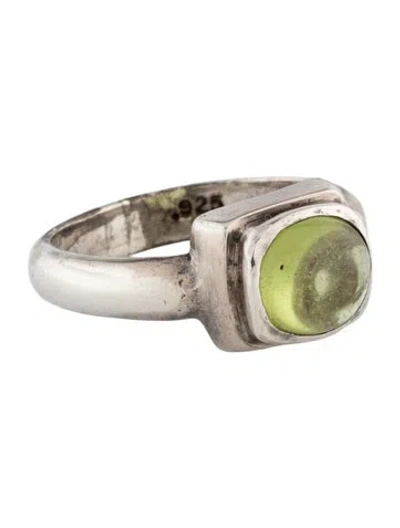 Pre-owned Lee Brevard Peridot Cocktail Ring In Multicolor