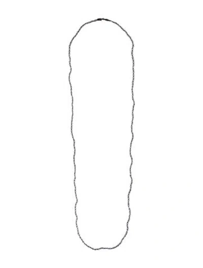 Pre-owned Lee Brevard Quartz Bead Strand Necklace, 43" In Multi