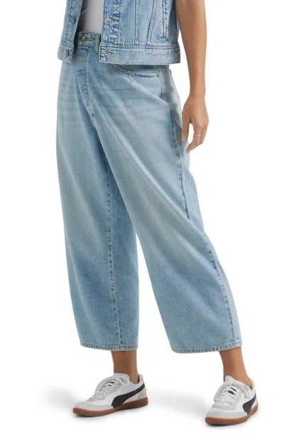 Lee Button Fly High Waist Loose Fit Ankle Jeans In Brightest Day