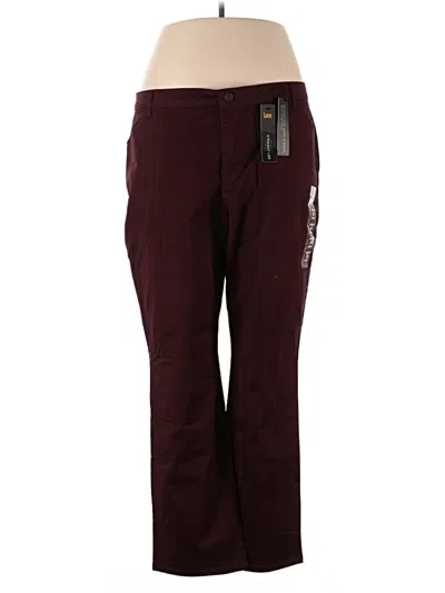 Pre-owned Lee Casual Pants In Burgundy