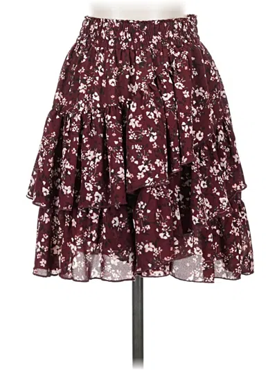 Pre-owned Lee Casual Skirt In Burgundy