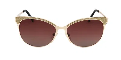 Lee Cooper Lc1031 C02 Women's Sunglasses Gold Size 52