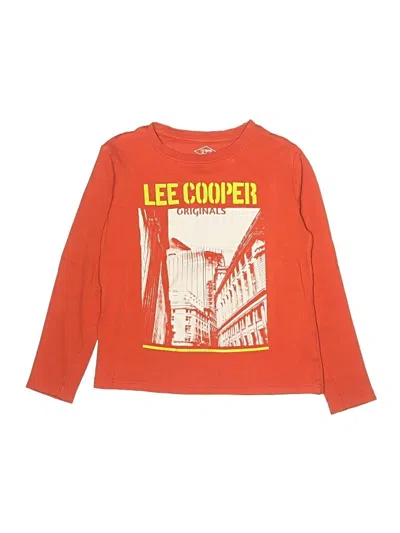 Pre-owned Lee Cooper Kids' Long Sleeve T-shirt In Orange