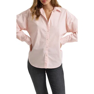 Lee Cotton Button Up Shirt In Peach Bud