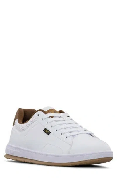 Lee Dante Faux Leather Sneaker In White