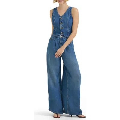 Lee Dapper Wide Leg Jumpsuit In Torrential