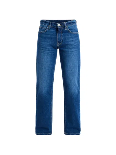 Lee Daren Low Whiskered Jeans In Blue