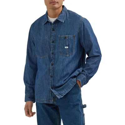 Lee Denim Overshirt In Mid Wash