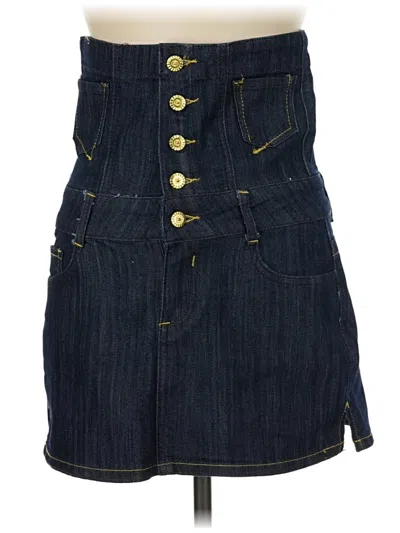 Pre-owned Lee Denim Skirt In Blue