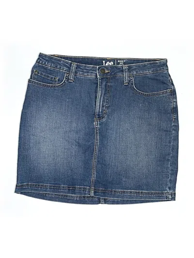 Pre-owned Lee Denim Skirt In Blue