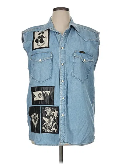 Pre-owned Lee Denim Vest In Blue
