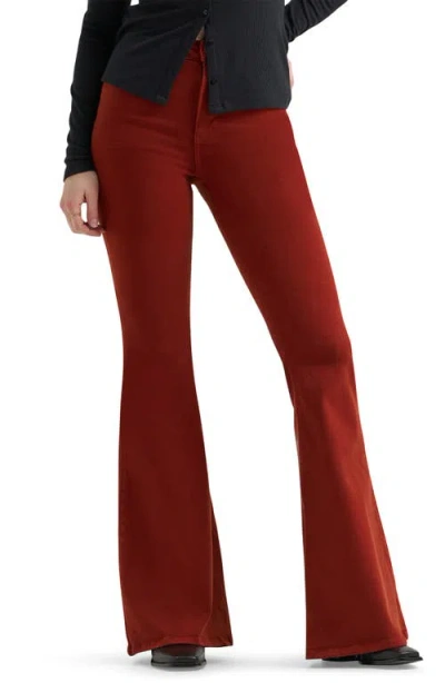 Lee Ever Fit Mid Rise Flare Jeans In Brown