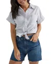 Lee Rider Raw Hem Denim Shorts