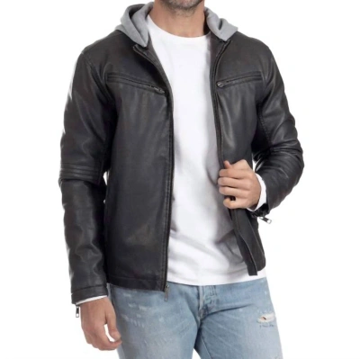 Lee Faux Fur With Hood Jacket In Black