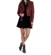 Lee Faux-suede Biker Jacket In Red In Red