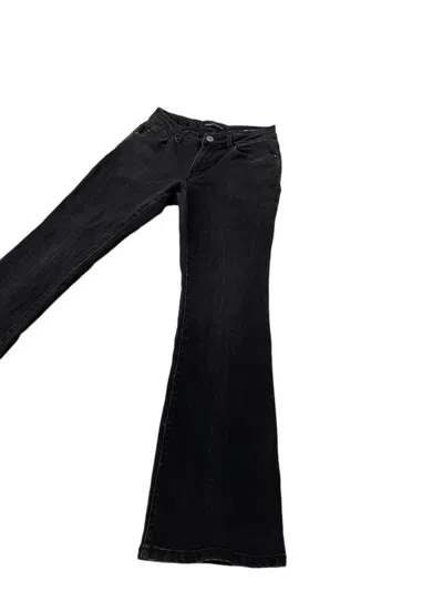 Pre-owned Lee Flare Jeans  Platinum Label Stretch Curvy Boot Cut 17 In Black