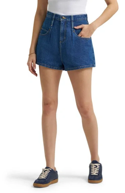 Lee Flirty High Waist Denim Shorts In Blue