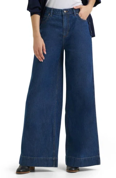 Lee High Waist Loosest Straight Leg Jeans In Blue