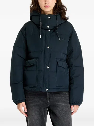 Lee Hooded Padded Jacket In Blue