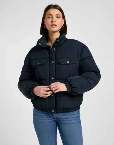 Lee Jackets And Jackets Man  112370872 Rider Puffer Black In Blue