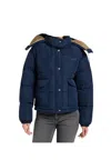Lee Jeans Feather Crop Woman  With Hood In Blue