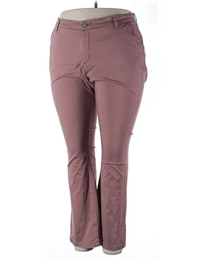 Pre-owned Lee Jeggings In Burgundy