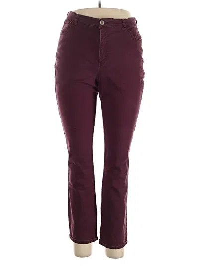 Pre-owned Lee Jeggings In Burgundy