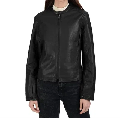 Lee Leather Jacket In Black